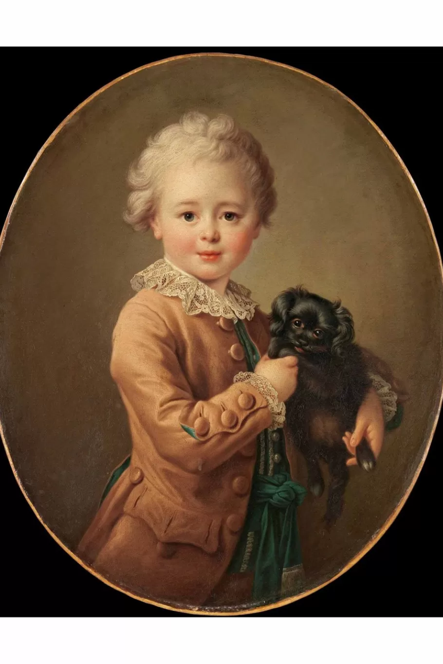 Women Lazybones Art Print - Boy With Spaniel