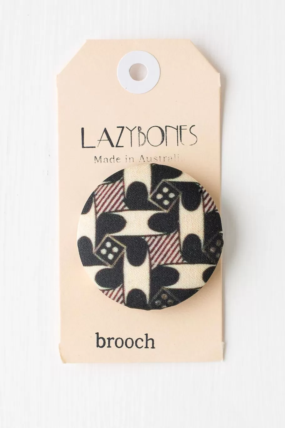 Women Lazybones Domino Brooch