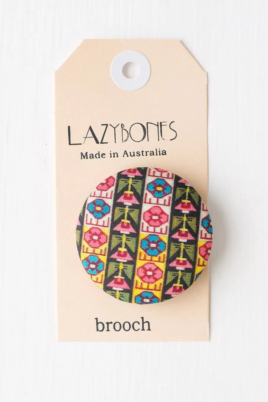 Women Lazybones Geo Brooch