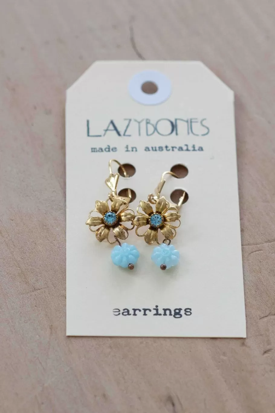 Women Lazybones Susanna Blue Vintage Earrings