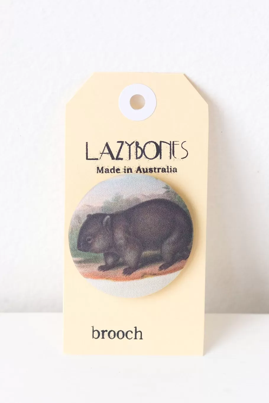 Women Lazybones Wombat Brooch